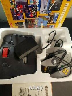 Nintendo 64 Console Complete in Box CIB Good Condition With Manuals N64 Tested