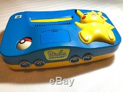 Nintendo 64 Console Pokemon Pikachu Blue Very Good Condition Serial Matching