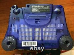 Nintendo 64 Grape Funtastic Console, CIB, Tested, Good Condition Overall
