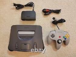 Nintendo 64 N64 Console Charcoal Black Controller Cords New Stick Good Condition