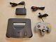 Nintendo 64 N64 Console Charcoal Black Controller Cords New Stick Good Condition