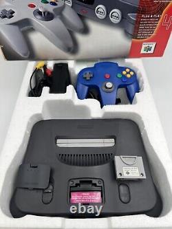Nintendo 64 N64 Console Complete In Box CIB Tested & Working Good Condition