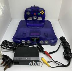 Nintendo 64 N64 Purple Console Fully Working Good Condition PAL
