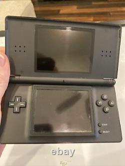 Nintendo DS Lite Black Console Good Condition with Charger & Pokemon Black Shell