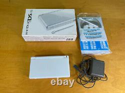 Nintendo DS Lite Polar White Handheld System Complete In Box Good Condition