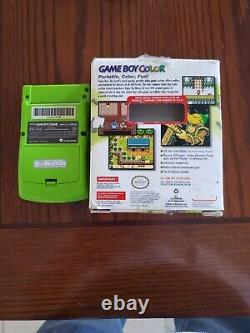 Nintendo Game Boy Color Kiwi Green With Box. Good Working Condition With 5 Games