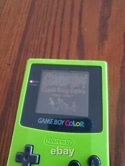 Nintendo Game Boy Color Kiwi Green With Box. Good Working Condition With 5 Games