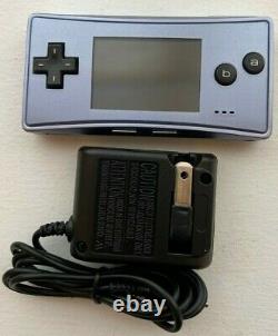 Nintendo Game Boy Micro BLUE with AC Charger - GOOD Condition - US Seller