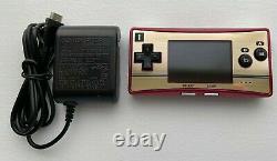 Nintendo Game Boy Micro Happy Mario 20th Anniversary with Charger GOOD Condition