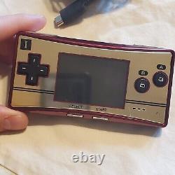 Nintendo Game Boy Micro Happy Mario 20th Anniversary with Charger GOOD Condition