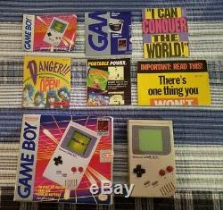 Nintendo Game Boy System + Battery Pack CIB Good Condition