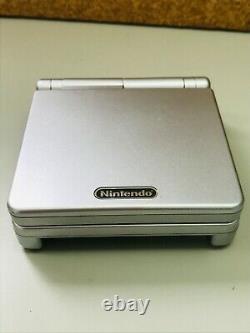 Nintendo Gameboy Advance SP Console with Cable Silver Good Condition / Working