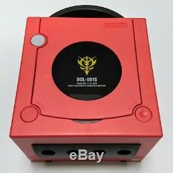 Nintendo Gamecube Gundam Char Console System BOX Good condition red controller