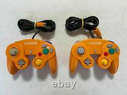 Nintendo Gamecube Orange console controllers charger DOL-001 very good condition
