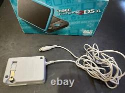Nintendo New 2DS XL Black/Turquoise System Charger Original Box Good Condition