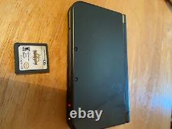 Nintendo New 3DS XL black with Kingdom Hearts DS game. In good used condition