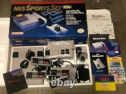 Nintendo Sports Set Console System Nes Complete CIB Very Good Condition