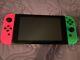 Nintendo Switch 256gb Sd Card Pink/green Handheld Console Good Condition Wifi
