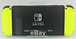 Nintendo Switch 32GB Gray Console Neon Yellow Joy-Cons Good Shape