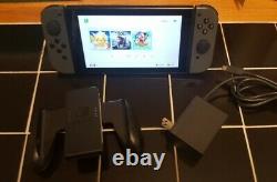 Nintendo Switch 32GB Gray Console W Gray Joy-Cons Used V1 Good Shape Oem Grip
