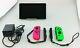 Nintendo Switch 32gb Gray Console With Green/pink Joy-cons Good Shape