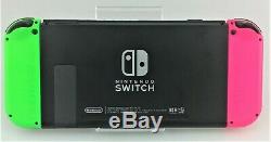 Nintendo Switch 32GB Gray Console With Green/Pink Joy-Cons Good Shape