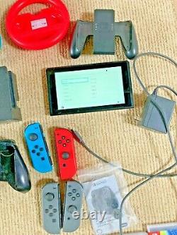Nintendo Switch Bundle + Games + SD Card Used Good Condition