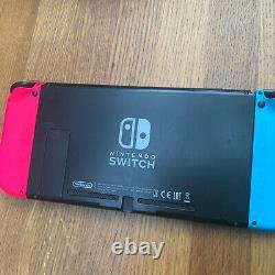 Nintendo Switch Console with Neon Blue And Pink Joy-Cons Good Condition