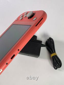 Nintendo Switch Lite Console Coral Pink Handheld System Good Condition Grade B