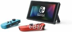 Nintendo Switch Neon Blue Red Joy-Con Video Game Used good condition