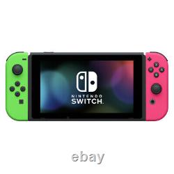 Nintendo Switch Neon Pink/Neon Green Very Good Condition