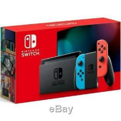 Nintendo Switch Neon Red and Neon Blue Joy-Con Console 32GB Used Good Condition