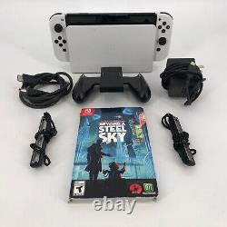 Nintendo Switch OLED 64GB White Very Good Condition with Dock + Cables + Game