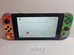 Nintendo Switch System Tablet And Red Blue Joycon Set Good Condition