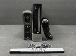 Nintendo Wii Black Console In Box RVL-001 No Games Good Condition Tested Working