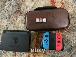 Nintendo switch in very good condition with multiple games and case. Cash only