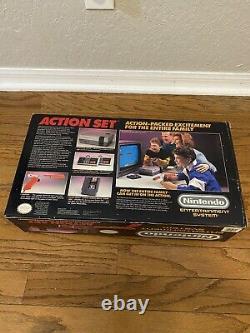 Original Nintendo NES Action Set System Console Good Condition CIB In Box