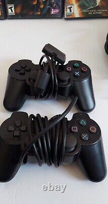 PS2 Game Console Bundle Preowned Very Good Condition 4 Games 3 Controllers Power