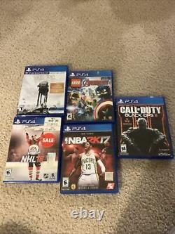 PS4 Slim Console With 5 Games. Comes with controller. Very good condition, no issue