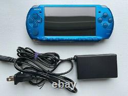PSP 3000 Vibrant Blue Very Good condition OEM Japan Import US Seller