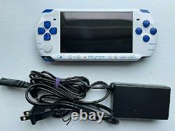 PSP 3000 White and Blue Rare Very Good condition OEM Japan Import US Seller