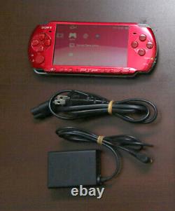 PSP-3000 console red good condition international PlayStation Portable system