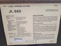 Pair VINTAGE KENWOOD 3WAY SPEAKERS SYSTEM MODEL JL-560 Good Condition Works