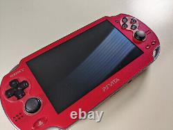 PlayStation PS Vita Fat Phat OLED 1000 Wi-Fi Cosmic Red Very Good Condition