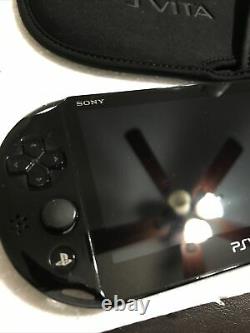 PlayStation PS Vita Slim 2001 3.73FW Good Condition Blaze Blue Game And Case