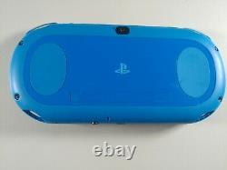 PlayStation PS Vita Slim LCD 2000 Aqua Blue Very Good Condition
