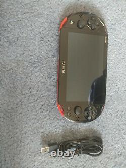 PlayStation PS Vita Slim LCD 2000 Black Red 3.60 FW Good Condition