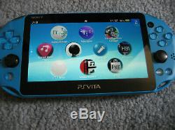 PlayStation PS Vita Slim LCD 2000 Blue 3.60 FW SD2Vita 128GB Good Condition