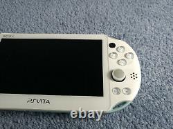 PlayStation PS Vita Slim LCD 2000 White Light Blue 3.60 FW Good Condition 256GB