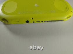 PlayStation PS Vita Slim LCD 2000 White Lime Green 3.60 3.65 Very Good Condition
